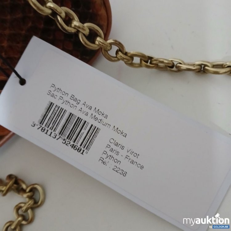 Artikel Nr. 918451 Artikel Nr. 918451: CLARIS VIROT Python Bag Ava Moka Medium