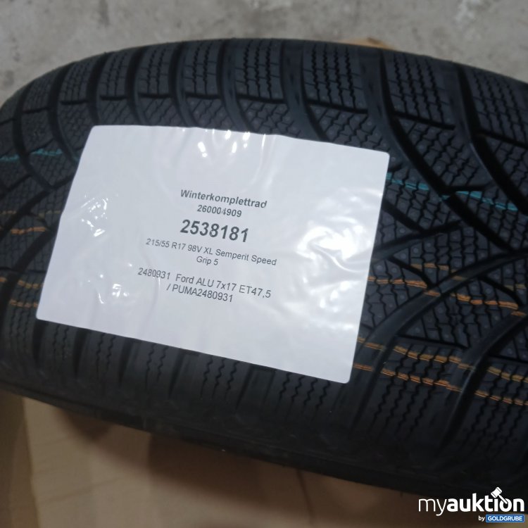 Artikel Nr. 444452: Ford Alu Felge 7x17 ET47,5 Semperit 215/55 R17 Winterkomplettrad  