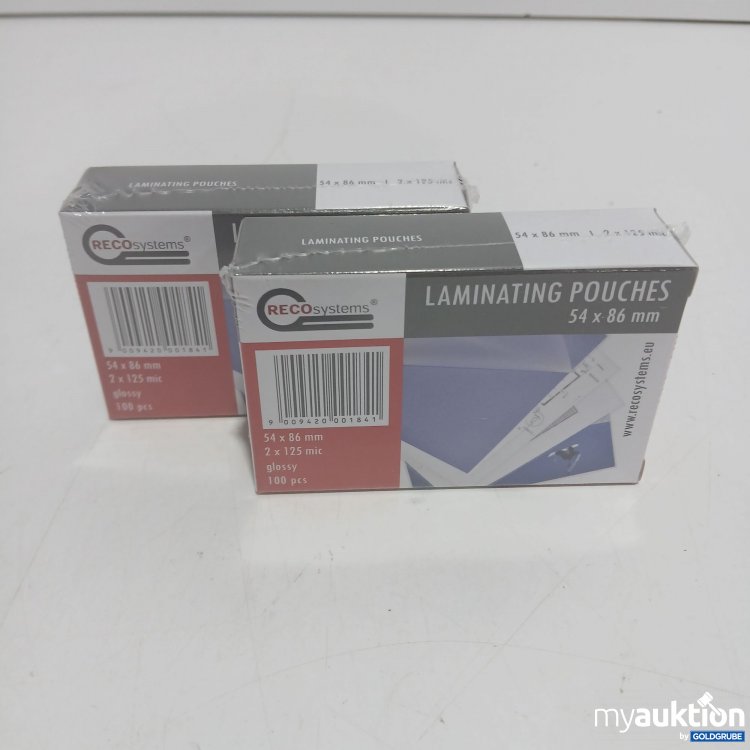 Artikel Nr. 522452 Artikel Nr. 522452: Reco Systems Laminating Pouches 54x86mm 2x100Pcs