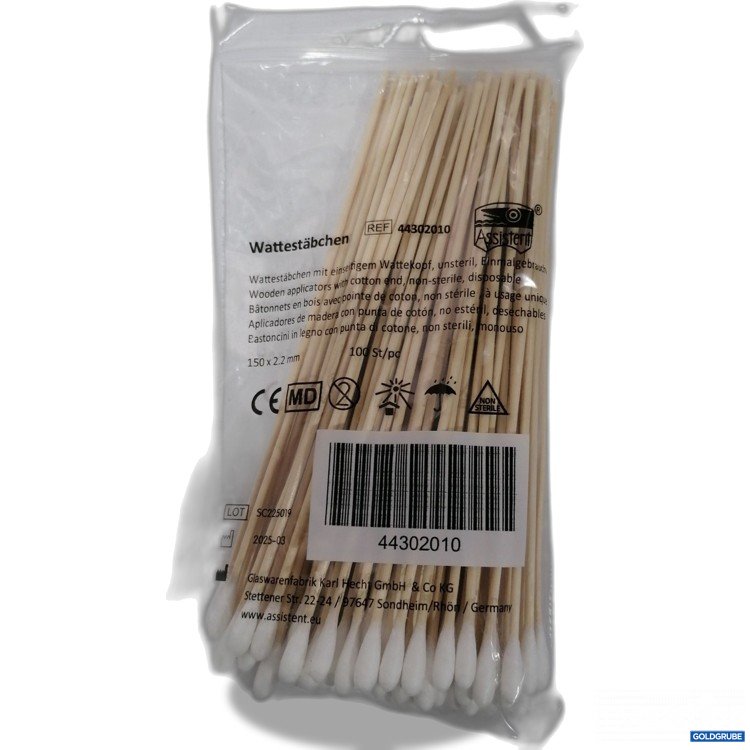 Artikel Nr. 890452: Assistent Wattestäbchen 150x2.2mm 100Stk