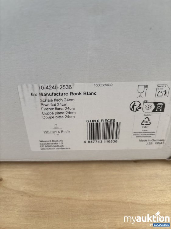 Artikel Nr. 921452: Villeroy & Boch Manufacture Rock Blanc Schale flach 24 cm