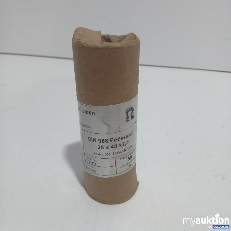 Artikel Nr. 522453 Artikel Nr. 522453: Stützscheiben Supporting rings DIN 988 Federstahl 35x45x2,5