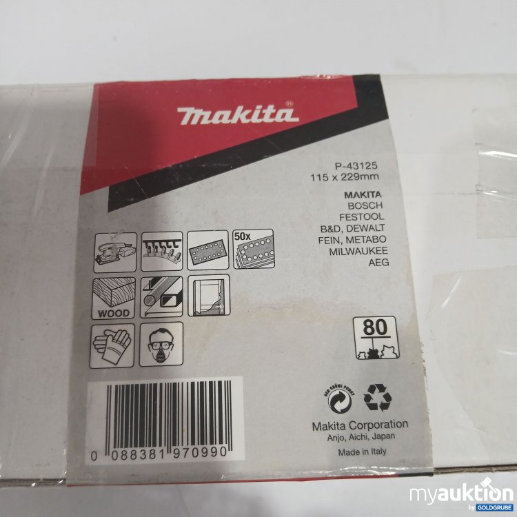 Artikel Nr. 914453: Makita Schleifpapier P-43125 115x229mm 80Stk 