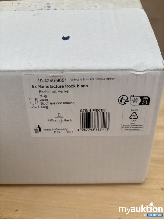 Artikel Nr. 921453: Villeroy & Boch Manufacture Rock blanc Becher mit Henkel