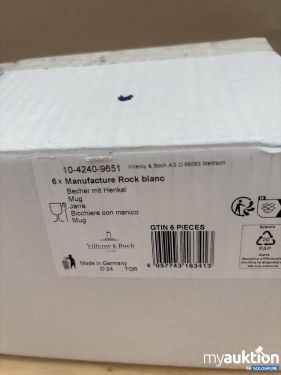 Artikel Nr. 921453: Villeroy & Boch Manufacture Rock blanc Becher mit Henkel