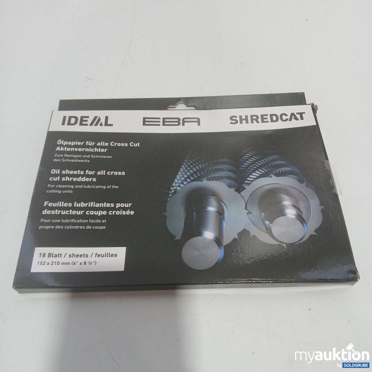 Artikel Nr. 522454: Ideal Ölpapier für alle Cross Cut Aktenvernichter 18 Blatt 