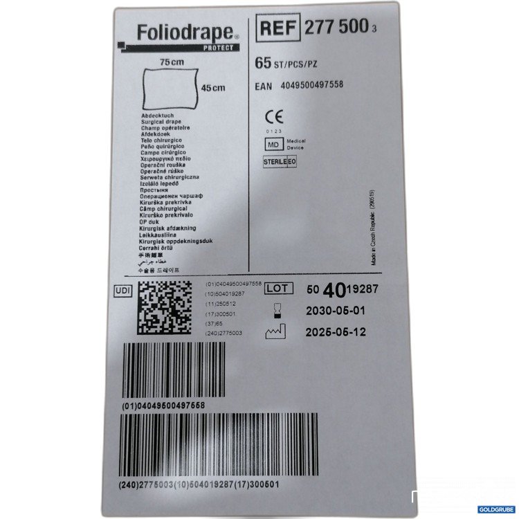 Artikel Nr. 890455: Hartmann Foliodrape Abdecktuch 75x45cm 65Stk