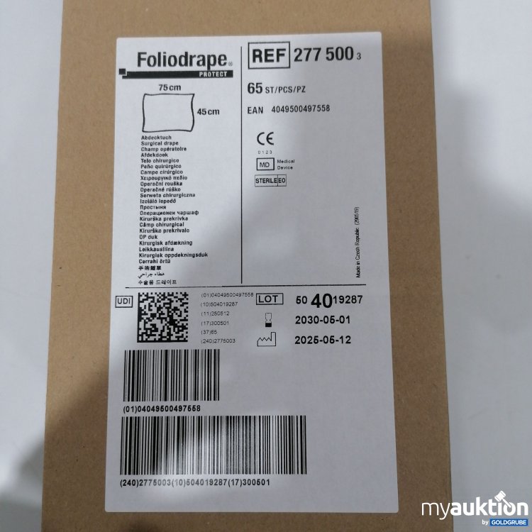 Artikel Nr. 890455: Hartmann Foliodrape Abdecktuch 75x45cm 65Stk