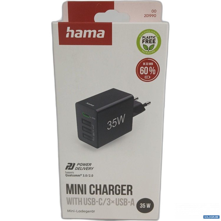 Artikel Nr. 977455 Artikel Nr. 977455: Hama Mini Charger with USB-C/ 3xUSB-A 35W