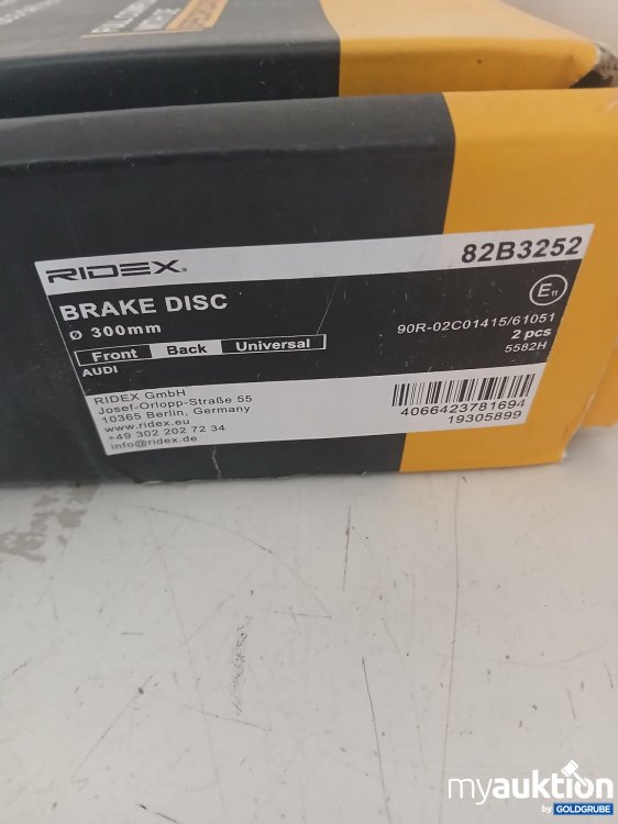 Artikel Nr. 978455: Ridex Bremsscheibe 82B3252 