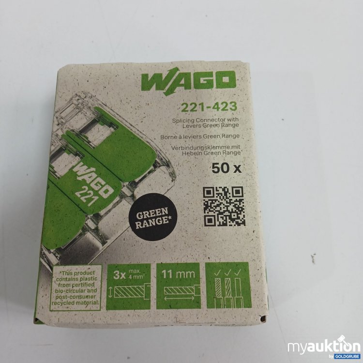 Artikel Nr. 437456 Artikel Nr. 437456: Wago 221-423 Verbindungsklemme mit Hebeln Green Range 50x