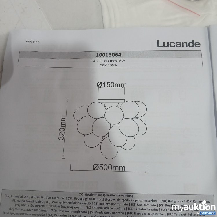 Artikel Nr. 444456 Artikel Nr. 444456: Lucande Deckenlampe bunt ø150mm 320mm ø500mm
