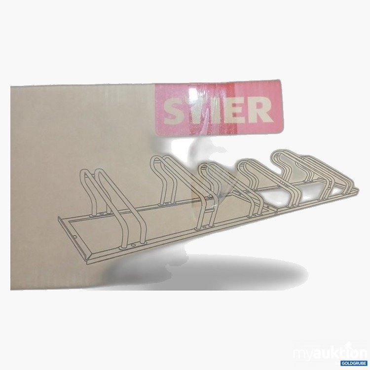 Artikel Nr. 471456: STIER Fahrradständer für 6 Räder silber