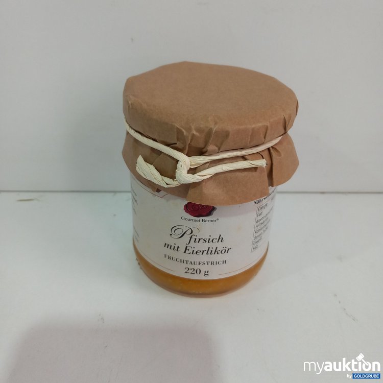 Artikel Nr. 820456: Gourmet Berner Pfirsich mit Eierlikör Fruchtaufstrich 220g