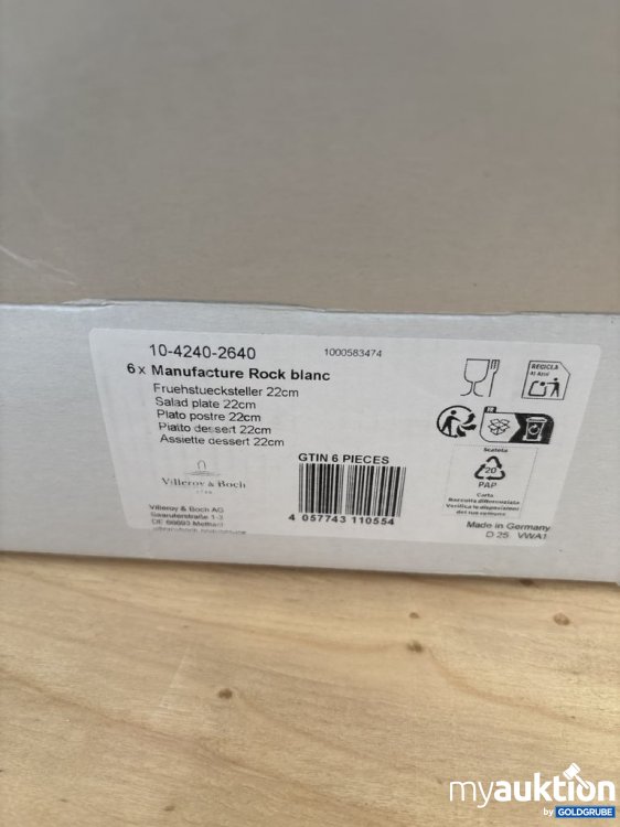 Artikel Nr. 921456: Villeroy & Boch Manufacture Rock blanc Teller 22 cm