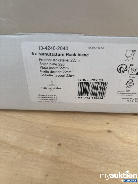 Artikel Nr. 921456: Villeroy & Boch Manufacture Rock blanc Teller 22 cm