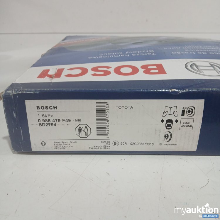 Artikel Nr. 444457: Bosch Bremsscheibe Toyota 0986479F49 BD2794 