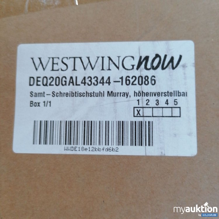 Artikel Nr. 760457 Artikel Nr. 760457: Westwing now Samt Schreibtischstuhl Murray DEQ20GAL43344