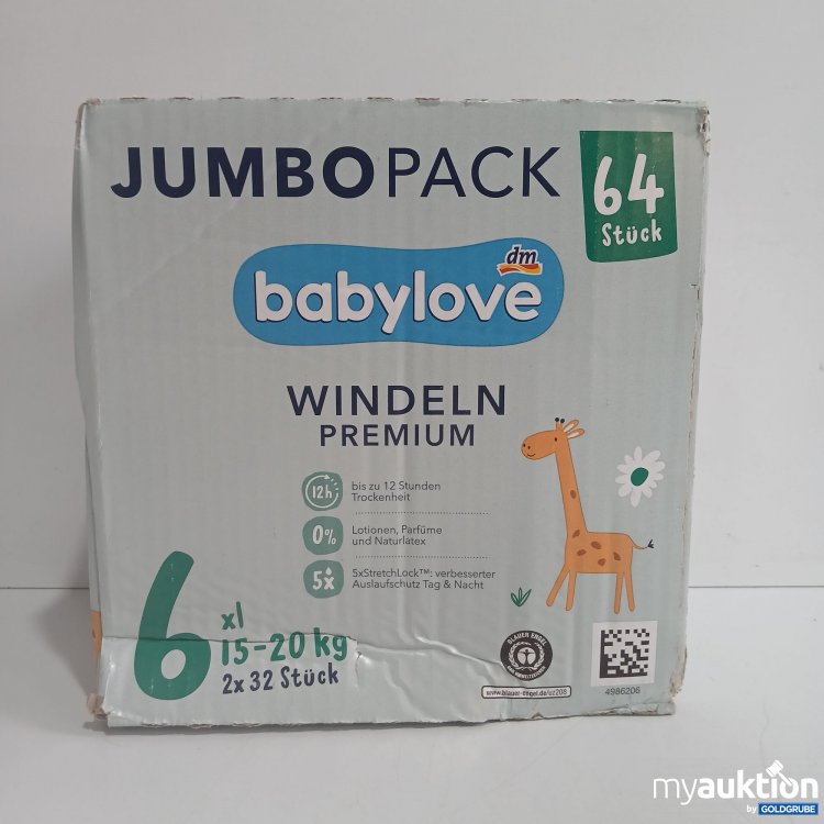 Artikel Nr. 855457: Baby love Windeln Premium Jumbo Pack 6xl 15-20kg 64Stk