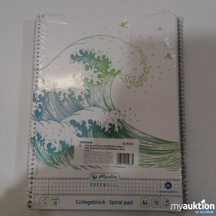 Artikel Nr. 889457: Spiralblock A4 kariert 5Stk 