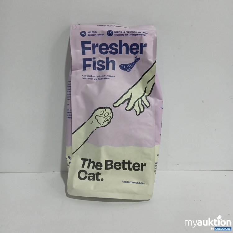 Artikel Nr. 816458: The Better Cat Katzenfutter Lachs mit Chicorée Leinsamen und Brennnessel 1kg 