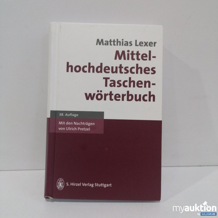 Artikel Nr. 851458: Mittelhochdeutsches Taschenwörterbuch