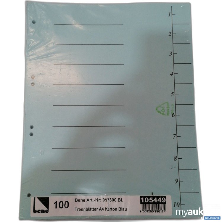 Artikel Nr. 889458 Artikel Nr. 889458: Bene Trennblätter A4 blau 100Stk