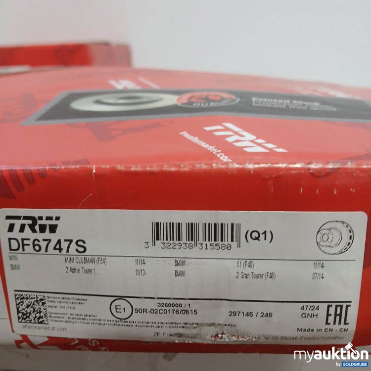 Artikel Nr. 955458: TRW Bremsscheiben DF6747S 