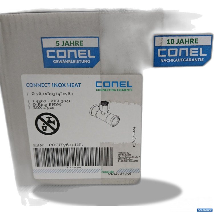 Artikel Nr. 441459: Conel Connect Inox Heat  76.1xRp3/4 "x76.1. 2stk