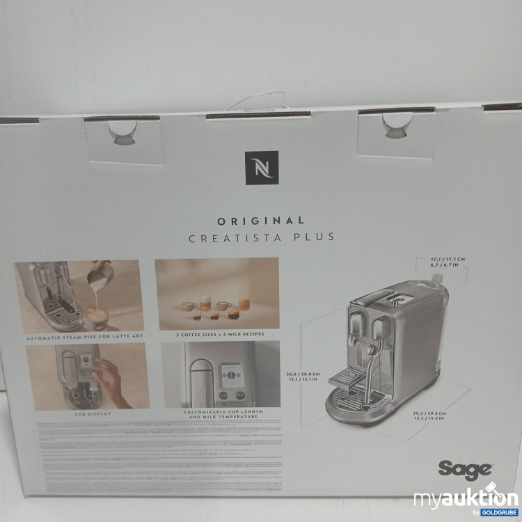 Artikel Nr. 468459 Artikel Nr. 468459: Nespresso Kaffeemaschine Creatista Plus
Höhe 30,8cm Breite 17,1cm