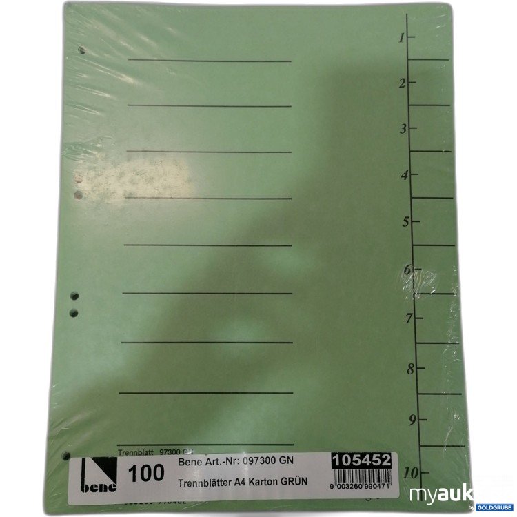 Artikel Nr. 889459: Bene Trennblätter A4 Grün 100Stk