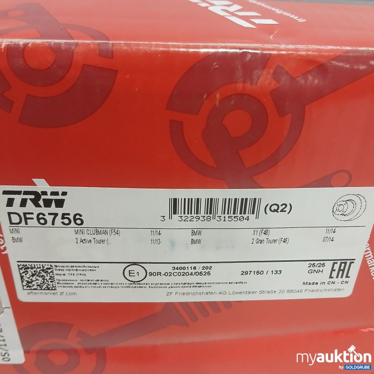 Artikel Nr. 955459: TRW Bremsscheiben DF6756 