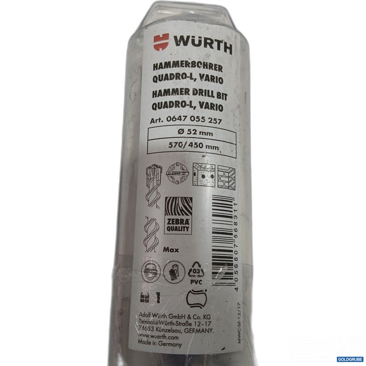 Artikel Nr. 443460: Würth Hammerbohrer quadro-L Vario Durchmesser 52 570/450mm 