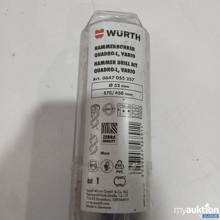 Artikel Nr. 443460: Würth Hammerbohrer quadro-L Vario Durchmesser 52 570/450mm 
