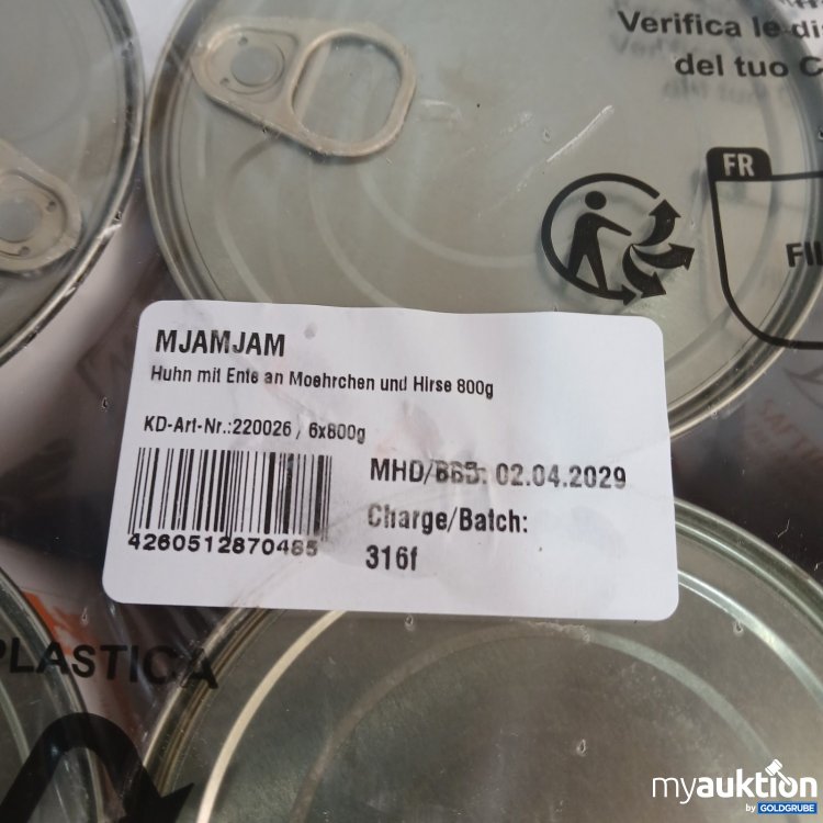 Artikel Nr. 470460: Mjamjam 6 x 800 g Huhn mit Ente an Moehrchen und Hirse