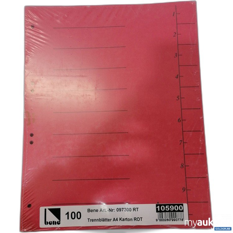 Artikel Nr. 889460: Bene Trennblätter A4 Rot 100Stk