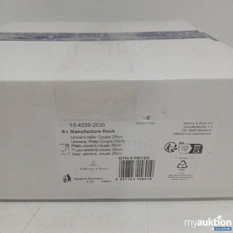 Artikel Nr. 447461 Artikel Nr. 447461: Villeroy & Boch Manufacture Rock Teller Coupe 25 cm 6 Stück