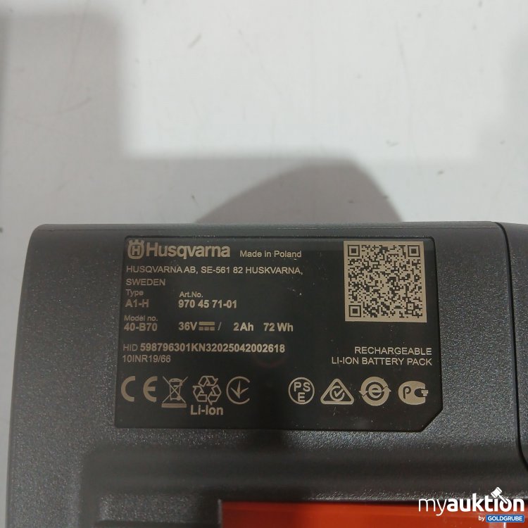 Artikel Nr. 525461 Artikel Nr. 525461: Husqvarna Akku Type A1-H