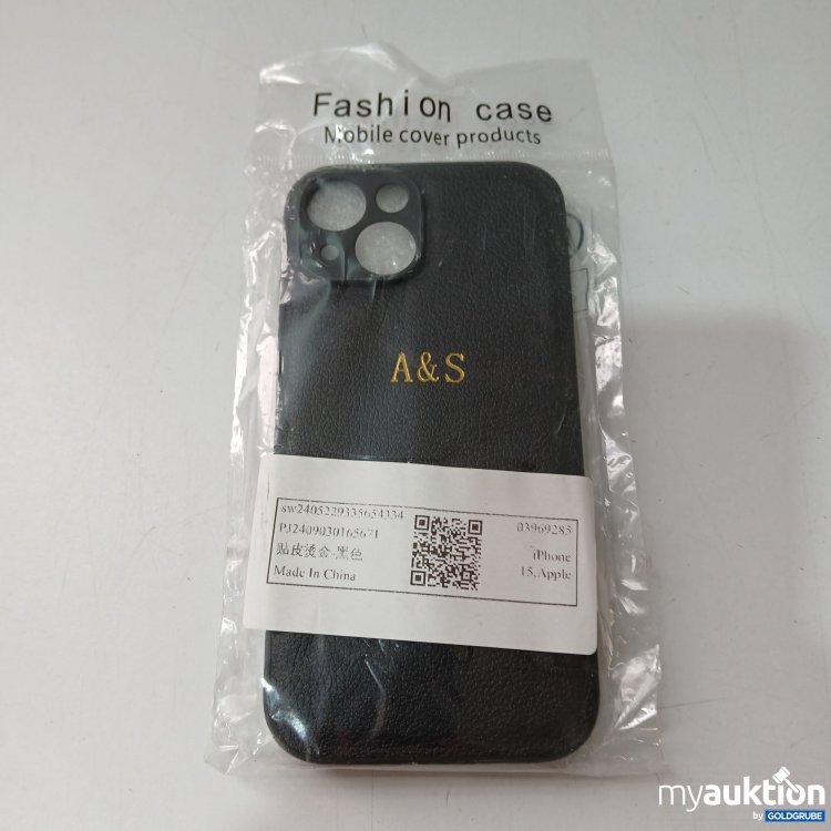 Artikel Nr. 840461 Artikel Nr. 840461: Schwarze Handyhülle Lederoptik für iPhone 15