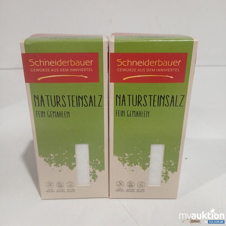 Artikel Nr. 524462: Schneiderbauer Natursteinsalz fein gemahlen je 200g