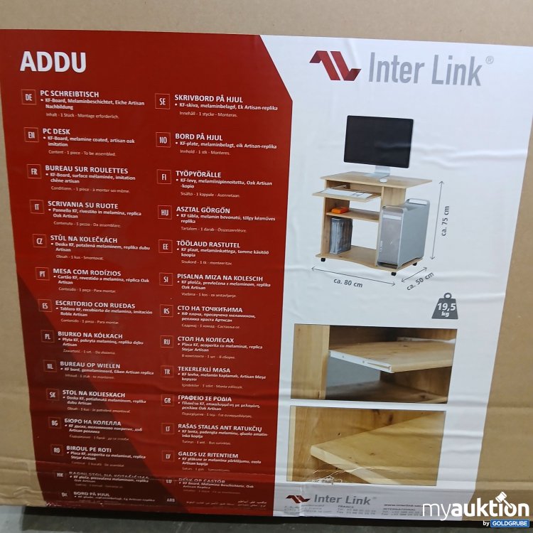 Artikel Nr. 831462 Artikel Nr. 831462: Inter Link ADDU PC Schreibtisch