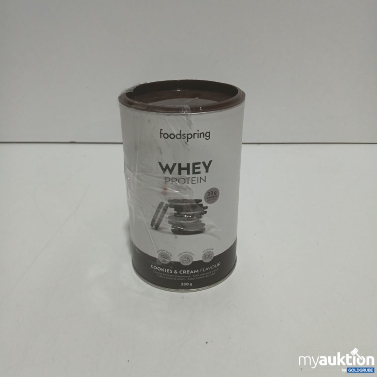Artikel Nr. 884462: Foodspring Whey Protein Cookies & Cream Flavour 330g