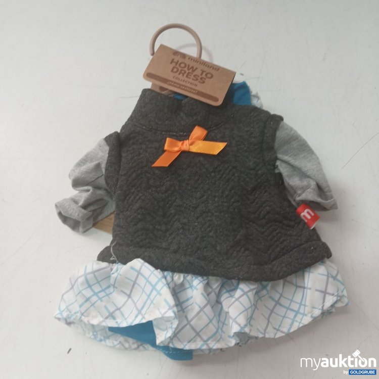 Artikel Nr. 933462 Artikel Nr. 933462: Miniland Puppenkleid grau kariert