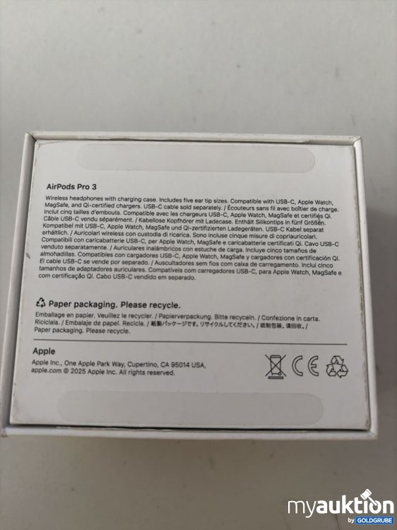 Artikel Nr. 941462 Artikel Nr. 941462: Apple AirPods Pro 3