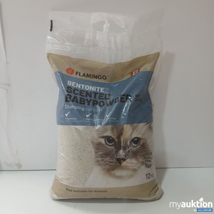 Artikel Nr. 970462: Flamingo Bentonite Katzenstreu Scented Babypowder 12Kg 