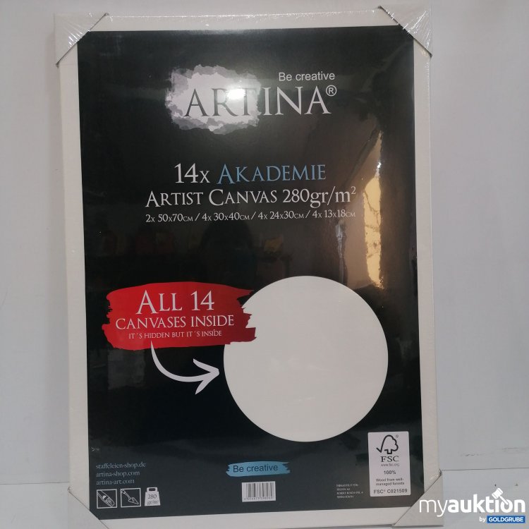 Artikel Nr. 832463: Artina  14x Akademie Artist Canvas 280gr/m2