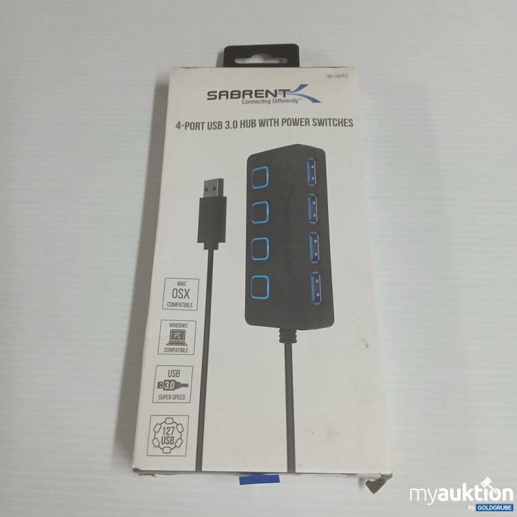Artikel Nr. 922463: Sabrent 4-Port USB 3.0 Hub with Power Switches