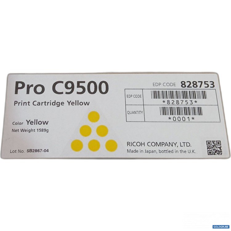 Artikel Nr. 996463 Artikel Nr. 996463: Ricoh Print Cartridge Yellow C9500 1589g