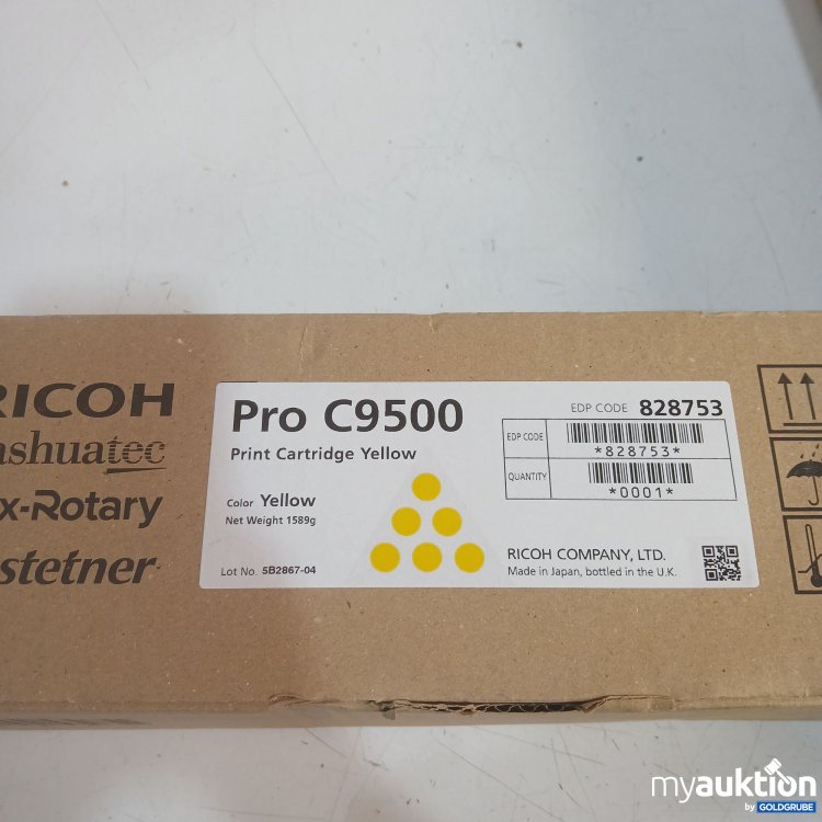 Artikel Nr. 996463 Artikel Nr. 996463: Ricoh Print Cartridge Yellow C9500 1589g