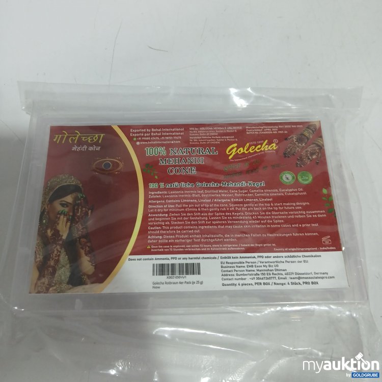 Artikel Nr. 952464: Golecha Henna rotbraun 4x25g 
